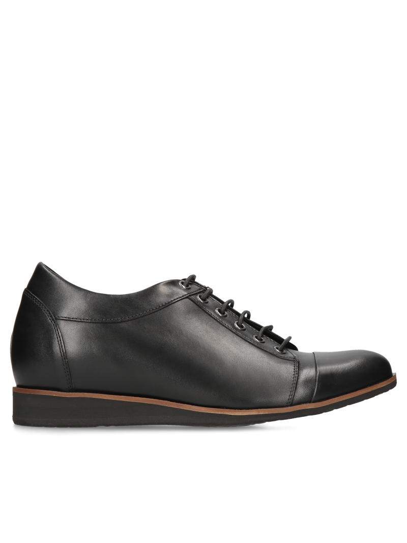 Black elevator shoes Wolter +7 cm