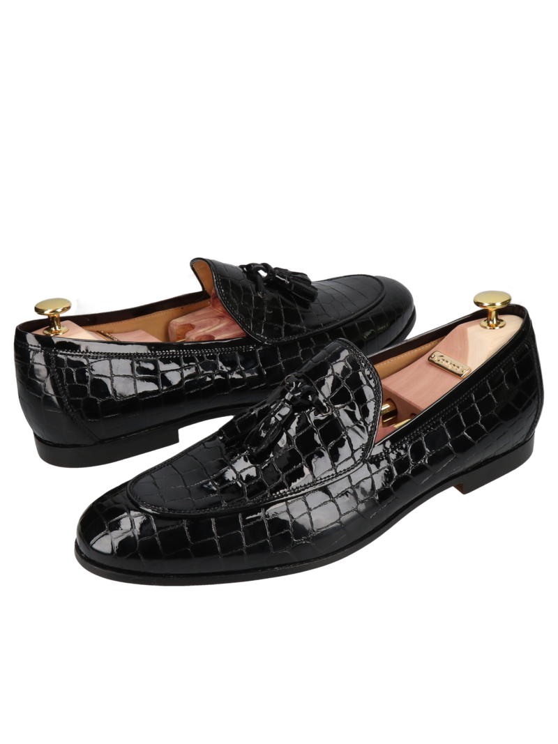 Czarne loafers Hugo Gold Collection, Conhpol, Konopka Shoes