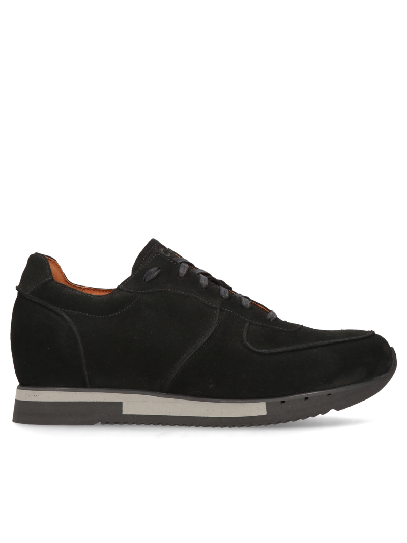 Czarne sneakersy podwyższające Cyrus +7 cm, Conhpol Dynamic, Konopka Shoes