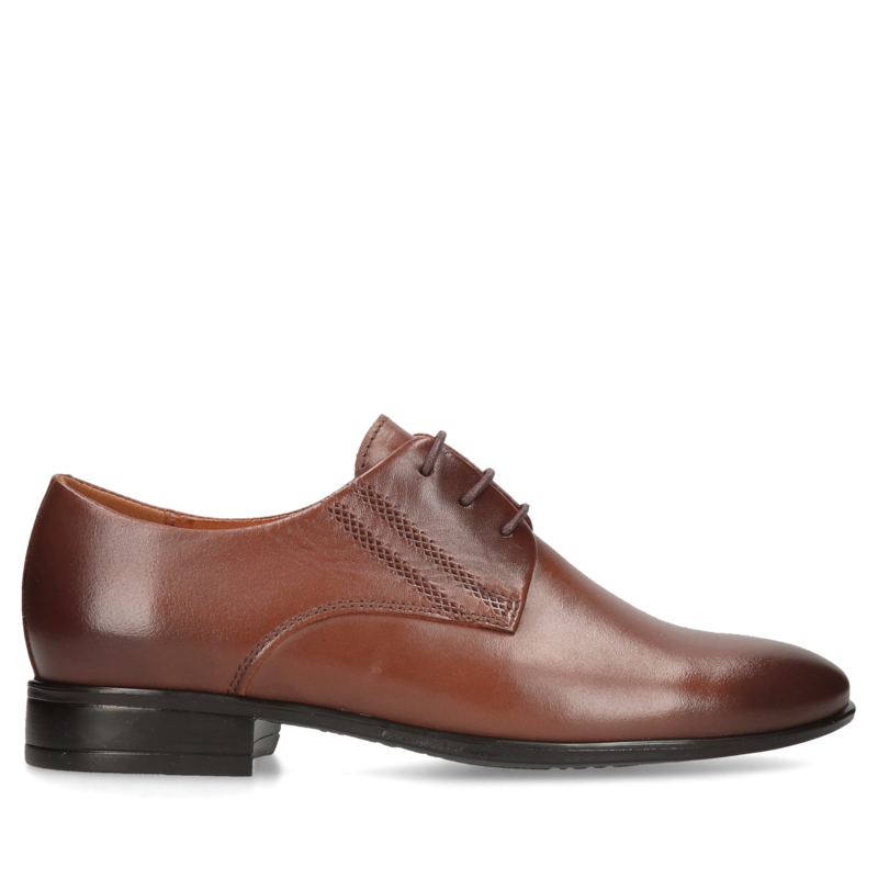 Brązowe buty komunijne Karol, Conhpol, CE6205-02, Konopka Shoes