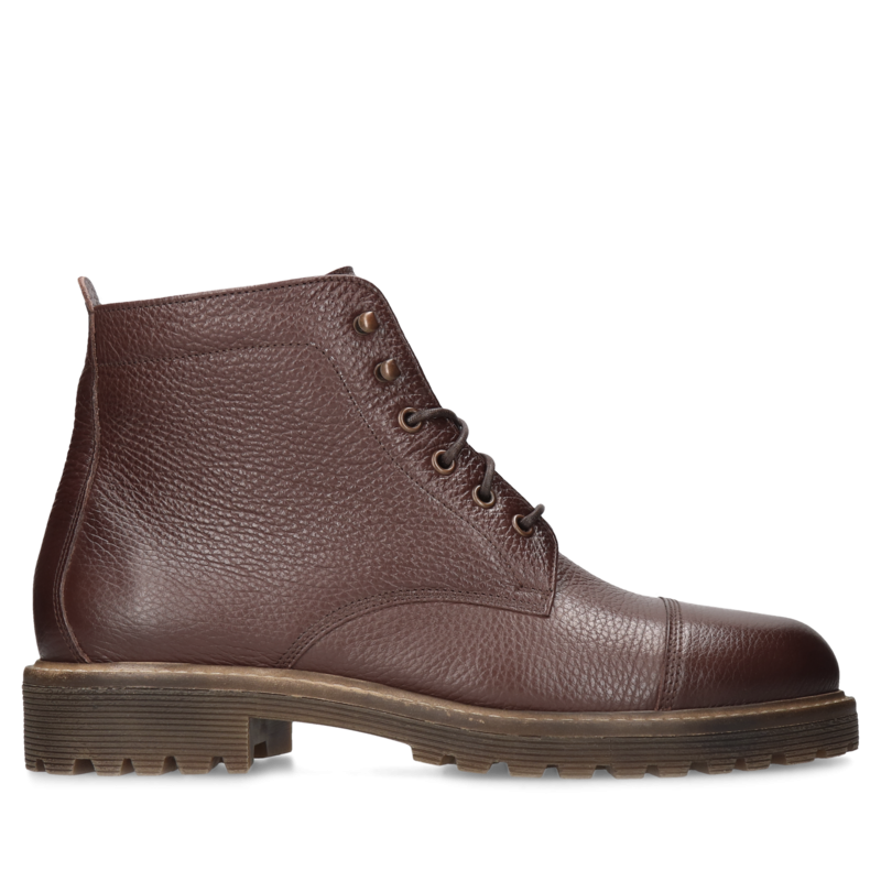 Brązowe trzewiki Cesare, Conhpol - polska produkcja, Trzewiki, CK6307-01, Konopka Shoes