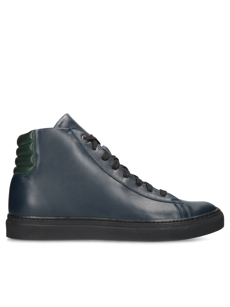 Granatowe trzewiki podwyższające Xavier +6 cm, Conhpol Dynamic, Konopka Shoes