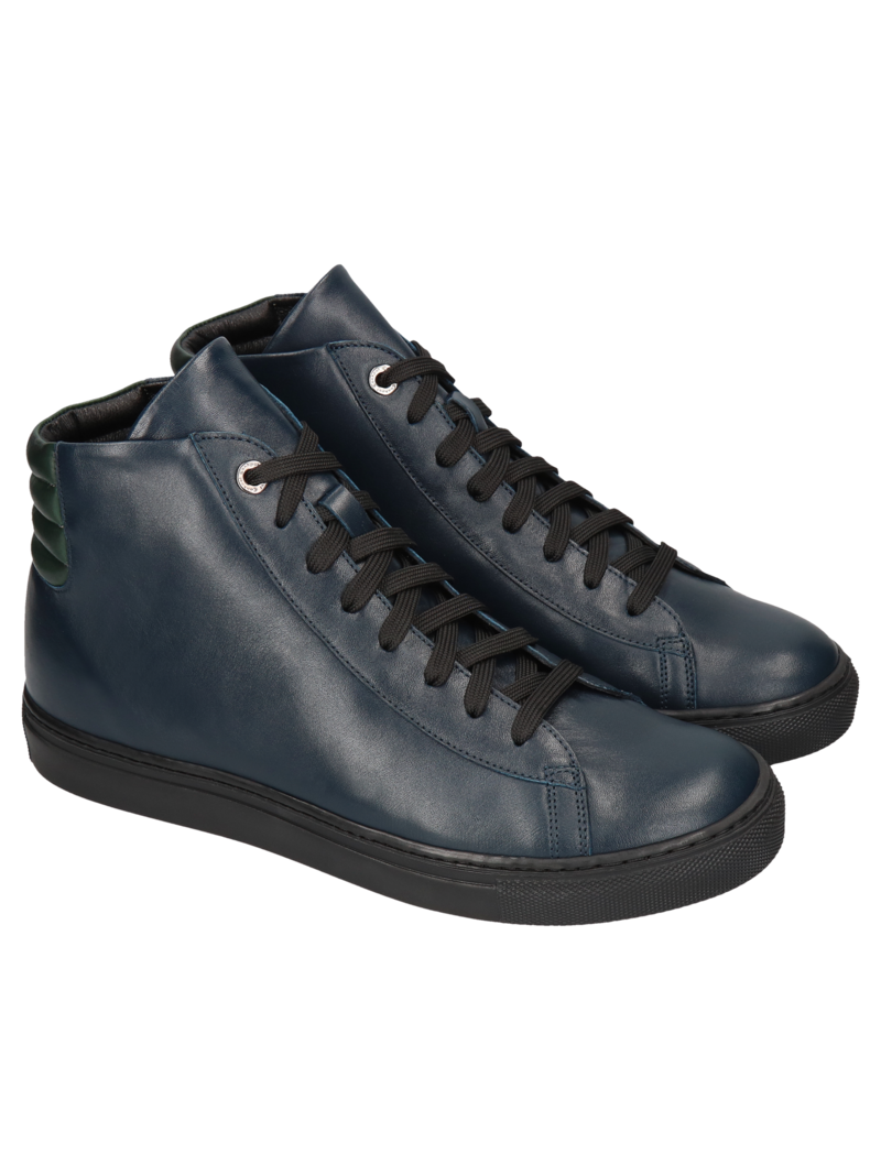 Granatowe trzewiki podwyższające Xavier +6 cm, Conhpol Dynamic, Konopka Shoes