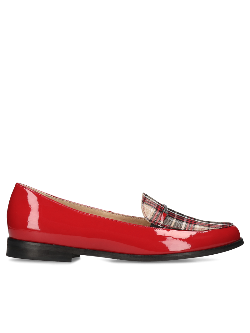 Czerwone loafersy Julia, Conhpol Relax, Konopka Shoes