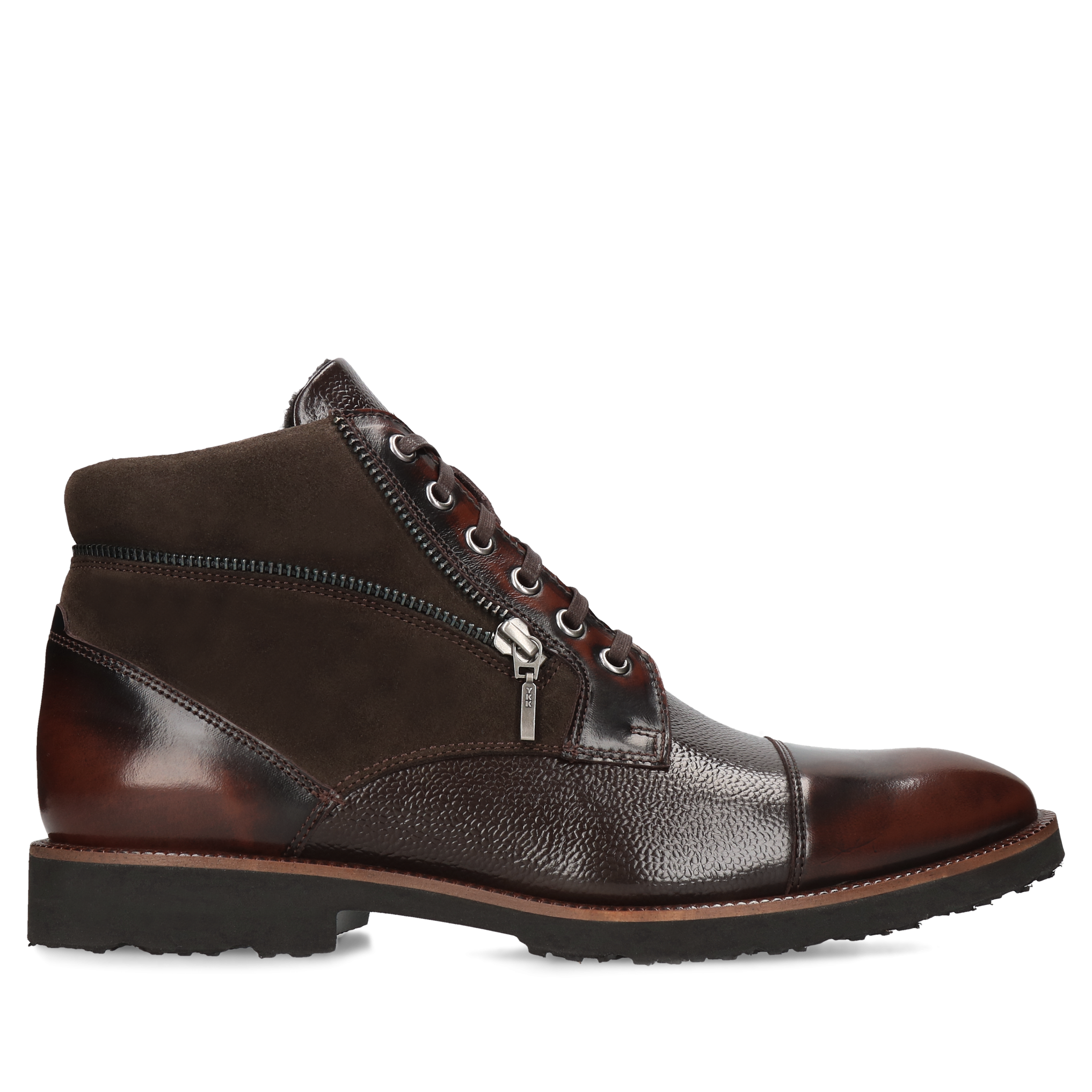 Brązowe trzewiki Louis, Conhpol Dynamic - polska produkcja, SK2584-05, Trzewiki, Konopka Shoes