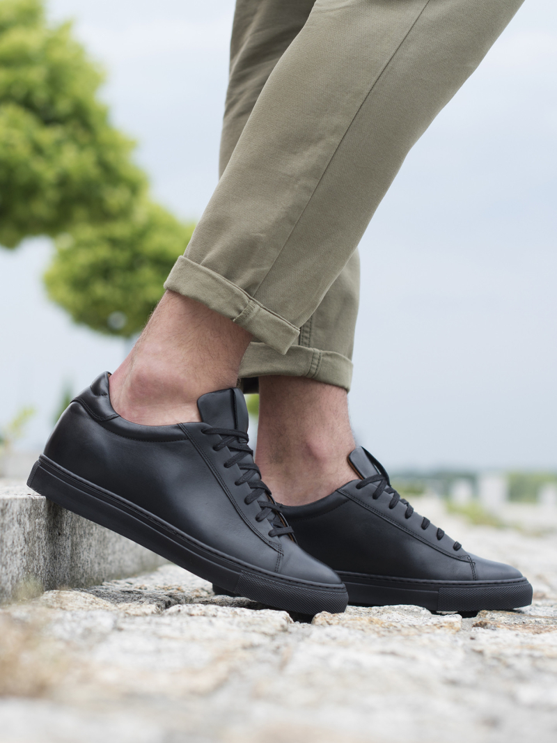 Czarne sneakersy podwyższające Xavier +6 cm, Conhpol Dynamic, Konopka Shoes
