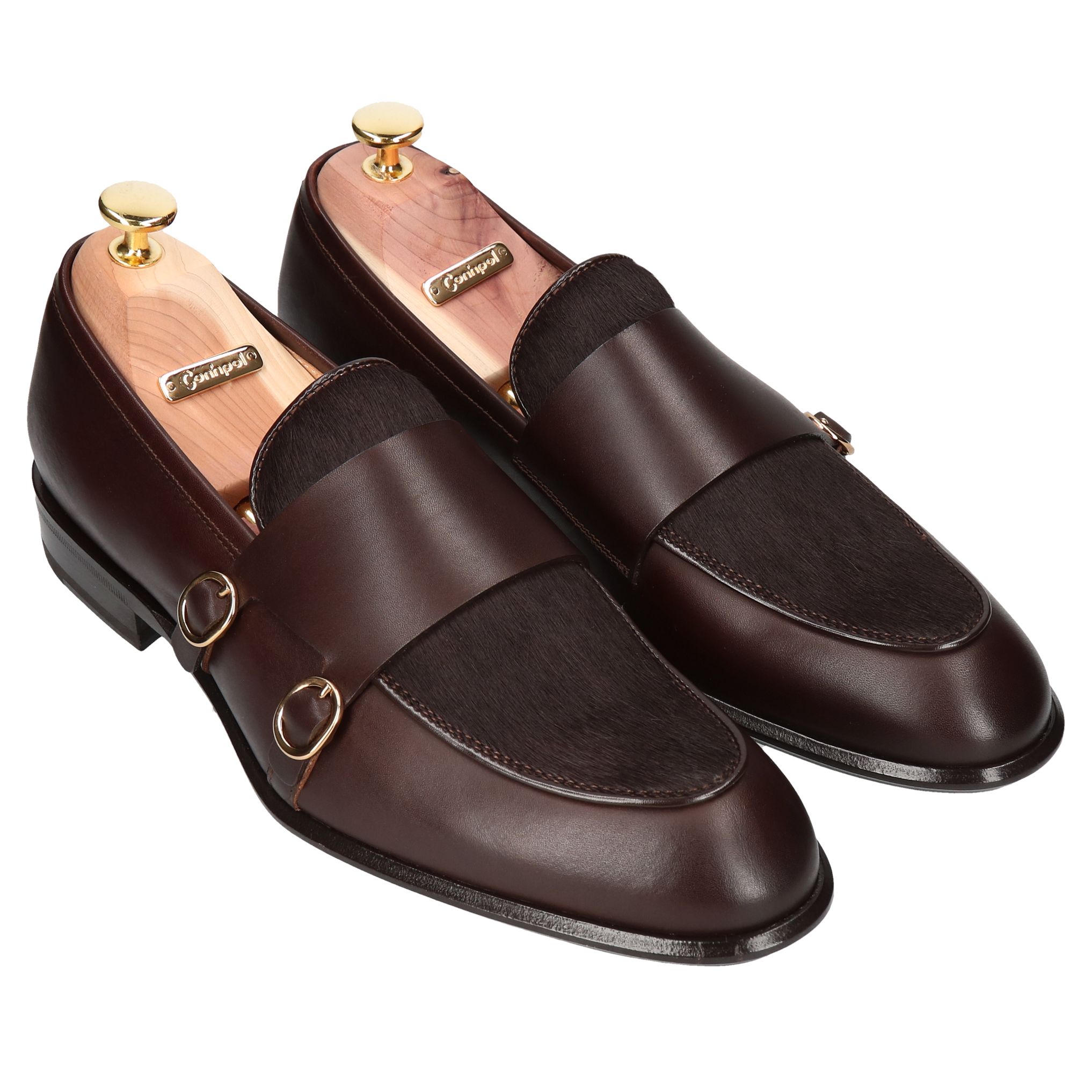 Męskie buty brązowe, klasyczne loafersy skórzane, Conhpol, Konopka Shoes