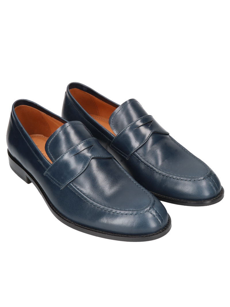Granatowe loafersy Lorenzo, Conhpol, Konopka Shoes