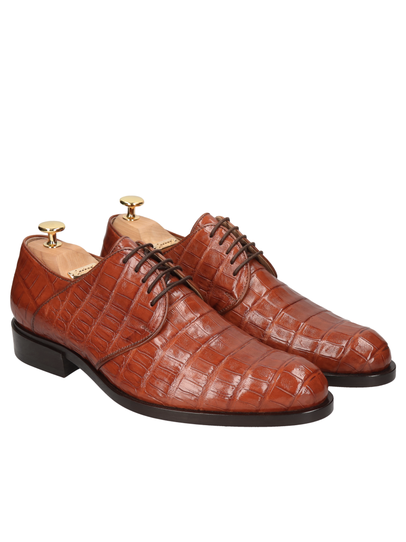 Brązowe derby Harry Gold Collection, Conhpol, Konopka Shoes