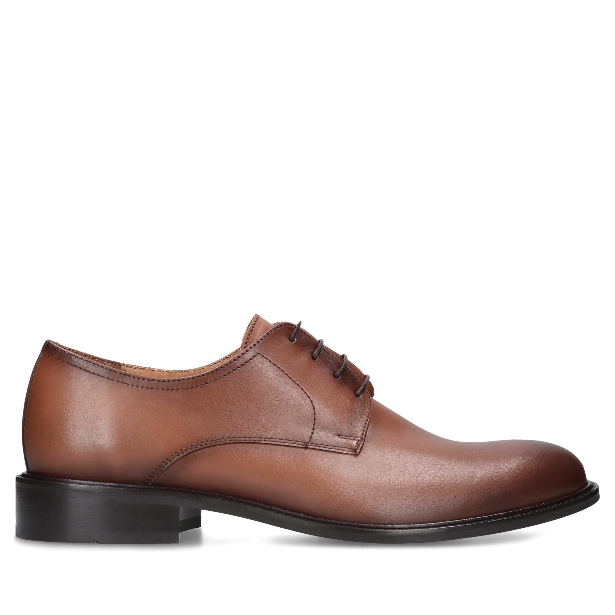 Męskie buty brązowe, eleganckie derby skórzane, buty do ślubu, Conhpol, Konopka Shoes