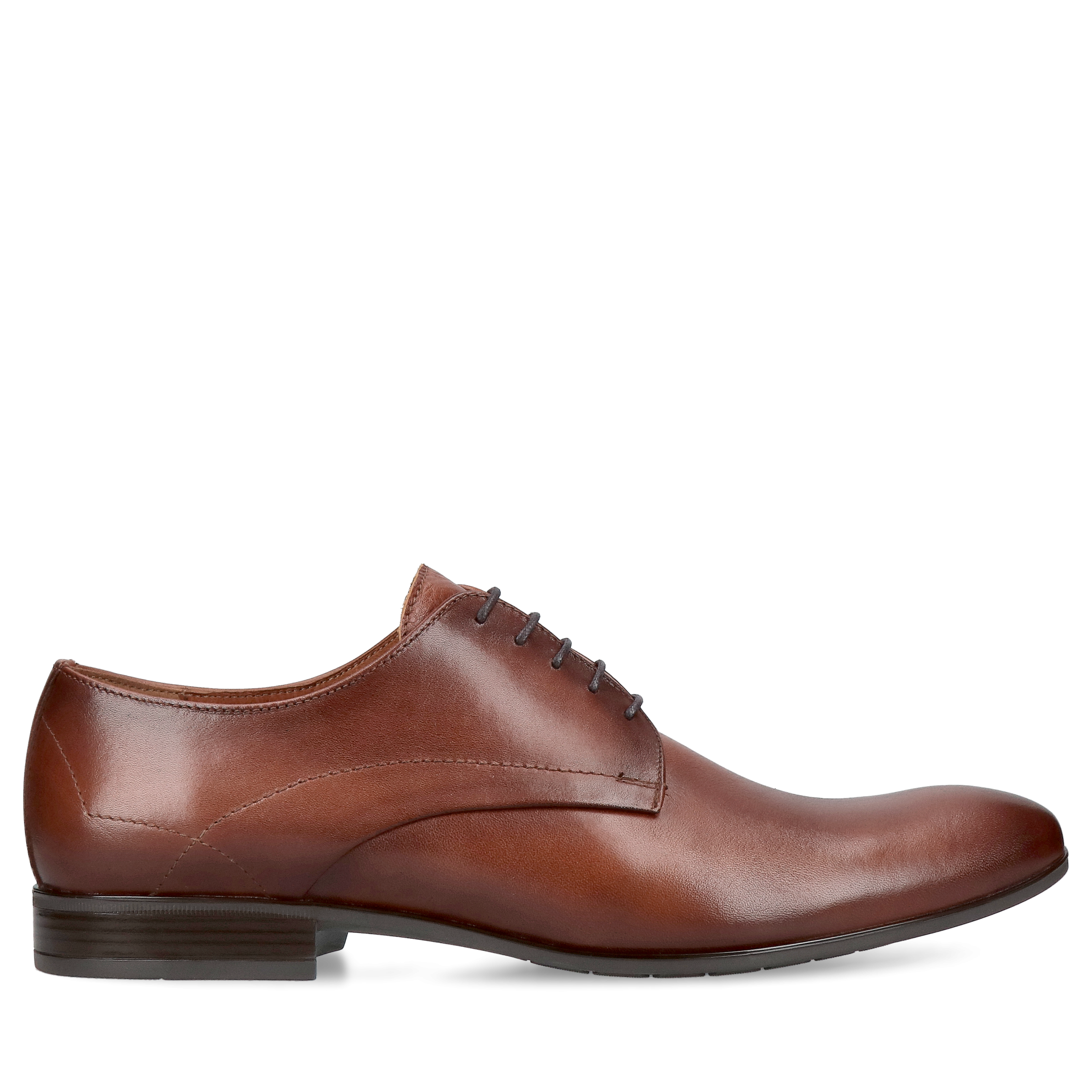 Męskie buty brązowe, eleganckie derby skórzane, buty do ślubu, Conhpol, Konopka Shoes