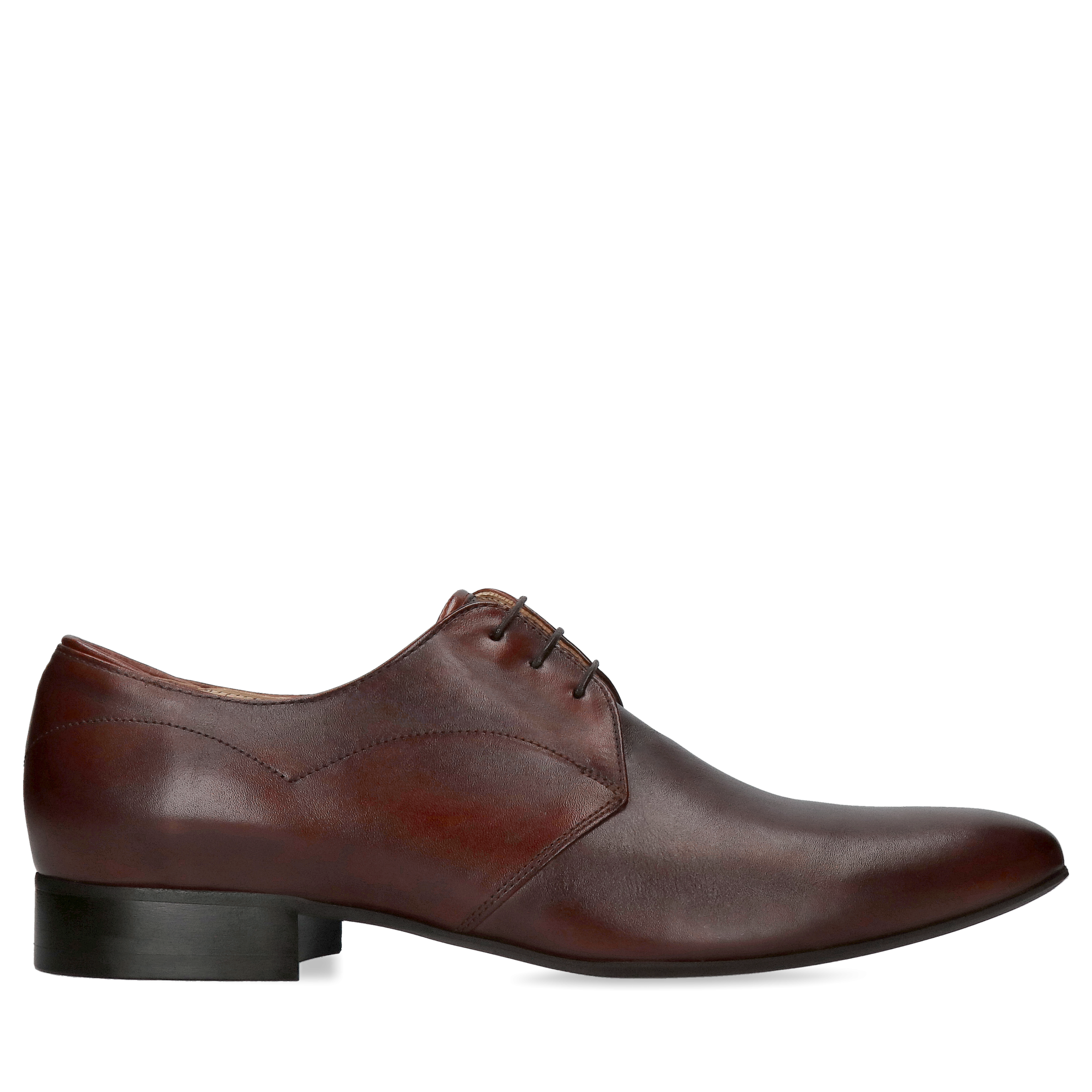 Męskie buty brązowe, eleganckie derby skórzane, buty do ślubu, Conhpol, Konopka Shoes