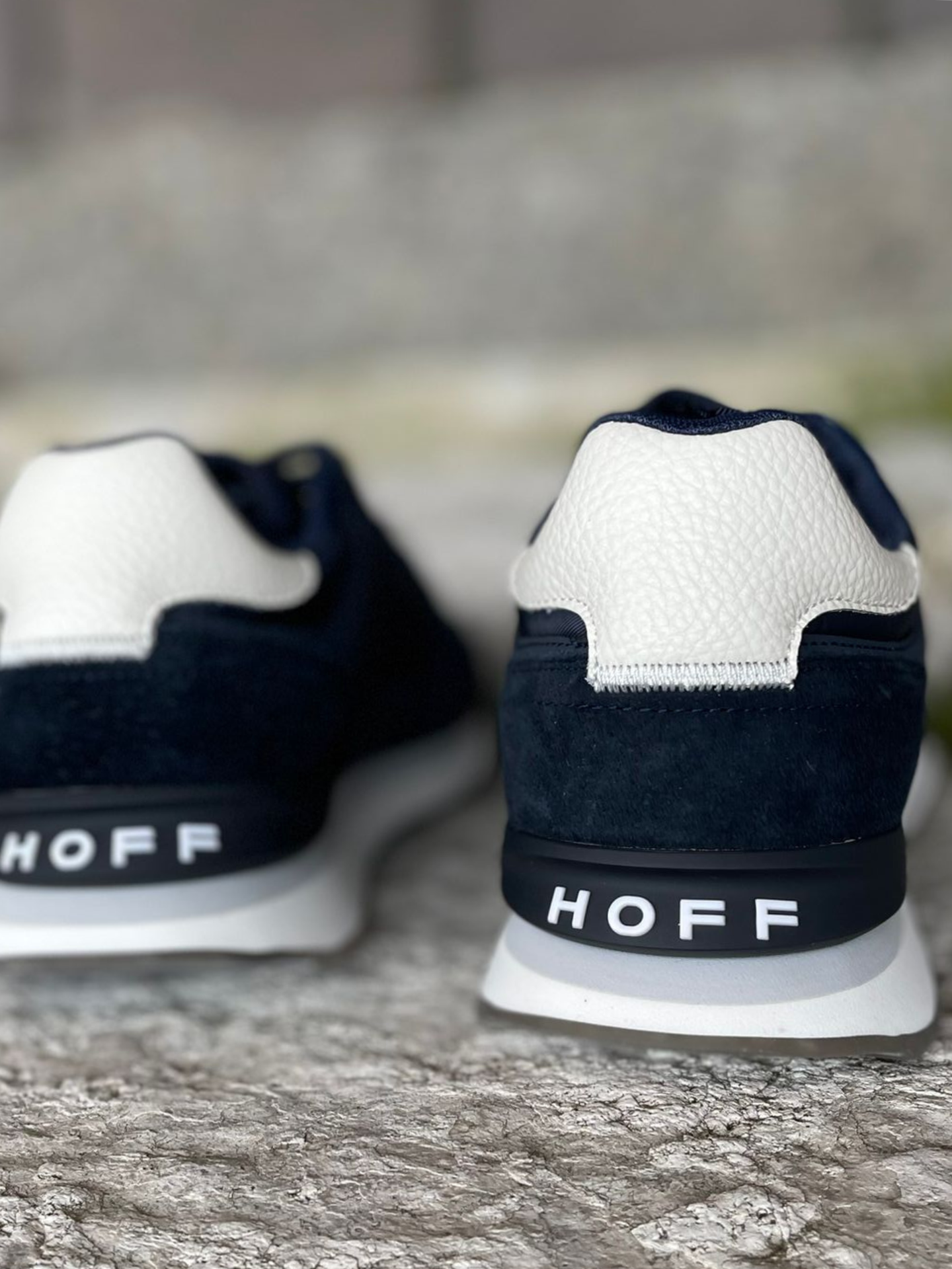 Buty sportowe męskie, sneakersy granatowe wkładka memory foam, Hoff, Konopka Shoes