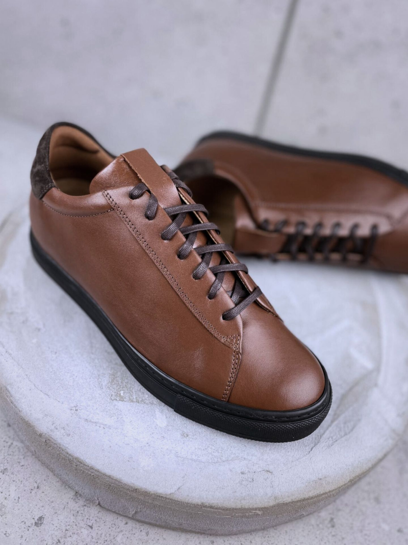 Brązowe buty podwyższające Xavier +6 cm (Rozmiar: 38)