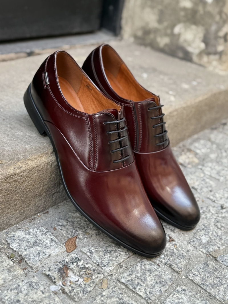 Bordowe buty eleganckie Dorian (Rozmiar: 39)
