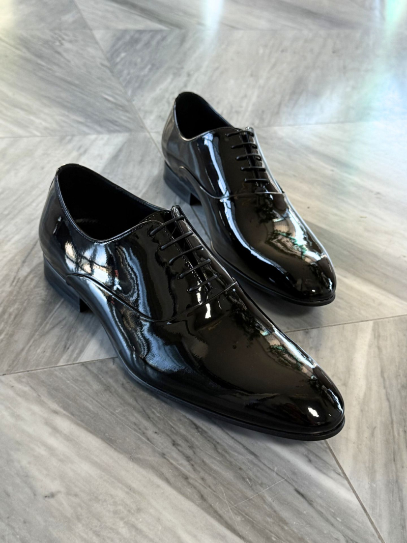 Czarne buty eleganckie Kevin (Rozmiar: 44)