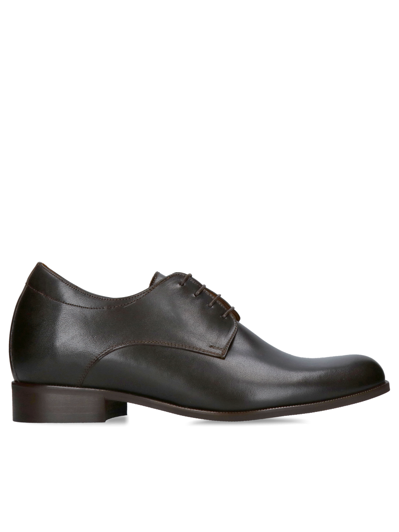 Brązowe buty podwyższające Bruce +7 cm (Rozmiar: 40)